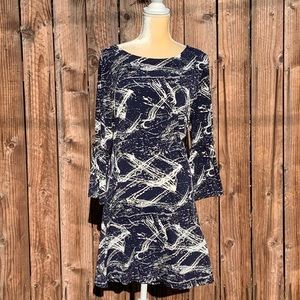 Veronica M women’s blue cream dress size XL